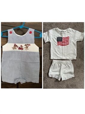 🇺🇸 Patriotic Bundle, Good Lad Jon Jon and Carters shirt/short set